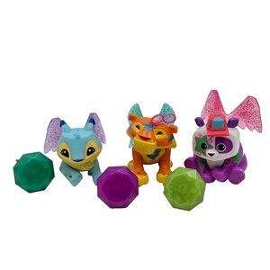 Animal Jam Lot Of 3 Twinkle Panda Lucky Lynx Sparkle Tiger With Light Up Read